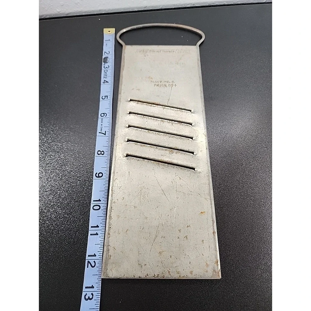 Vintage Bluffton Slaw & Vegetable Cutter Stainless Steel Primitive Kitchen Tools